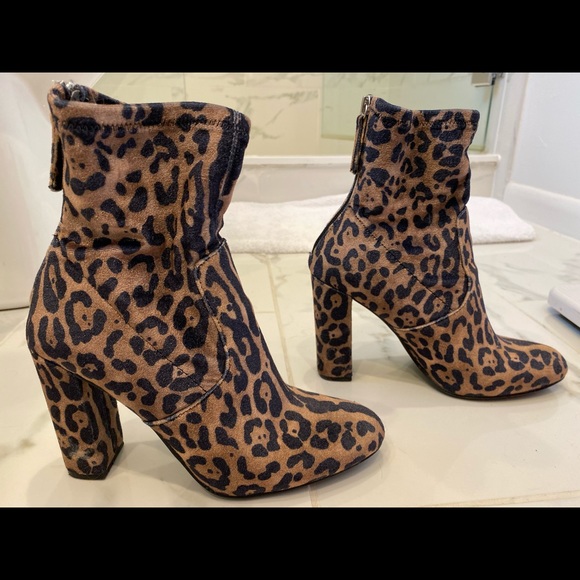 leopard print sock booties